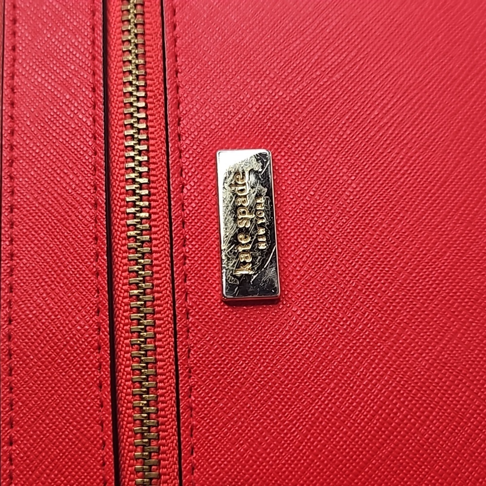 kate spade Red Wristlet Gold Zipper - Picture 3 of 8